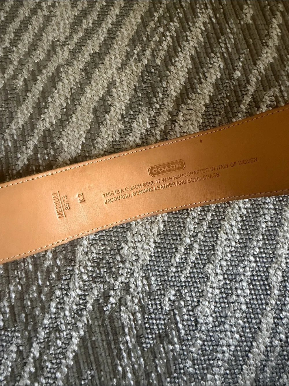 Classic Coach Signature Monogram Canvas Belt  - Medium